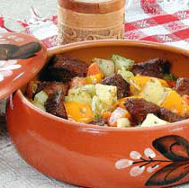 Russian lady Inna from Odessa and her traditional food 
