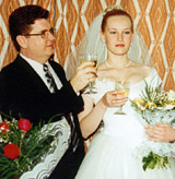 Natalia and Brogdon drinking